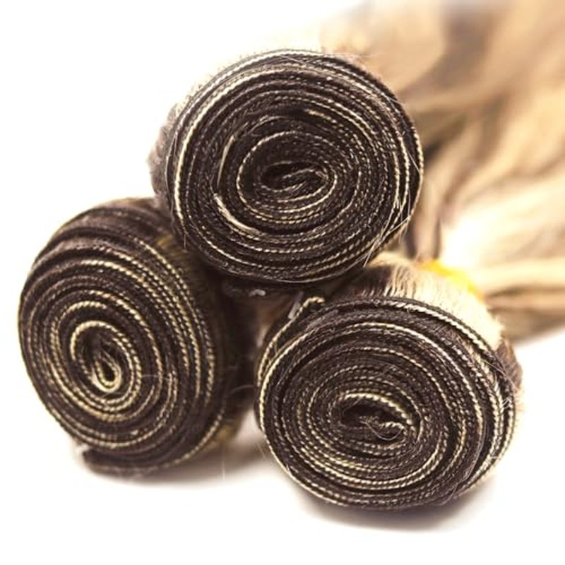 P30/613 Human Hair Bundles Color #30 Straight Human Hair Bundle Light Brown Straight Bundle 14 16 18 Inch Mixed Length 3 Bundles