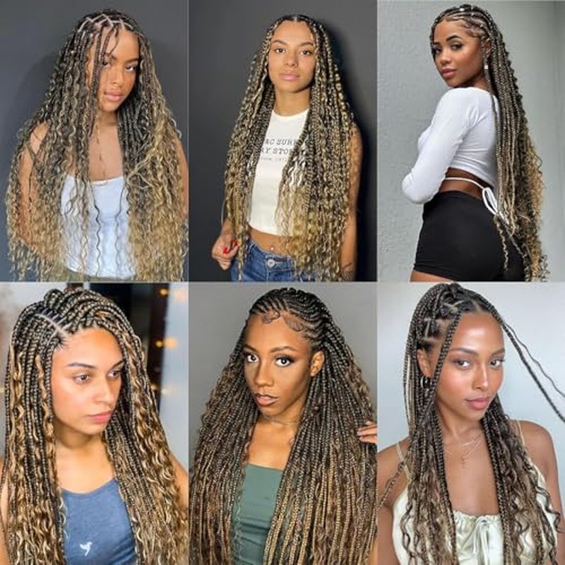 100% Human Hair Bundles for Boho Braids 2pcs/110g Unprocessed Virgin Hair Set Natural Smooth Tangle-Free, Perfect Human Hair Boho for Women to Boost Beauty Ideal (Natural black-Deep, 20")