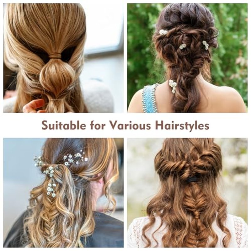 32Pcs Boho Bracelet Hair Ties, No Damage Elastic Bracelets, Brownsoft Hair Ties Accessories for Girls and Women Cute Bands for Thick or Thin Hair