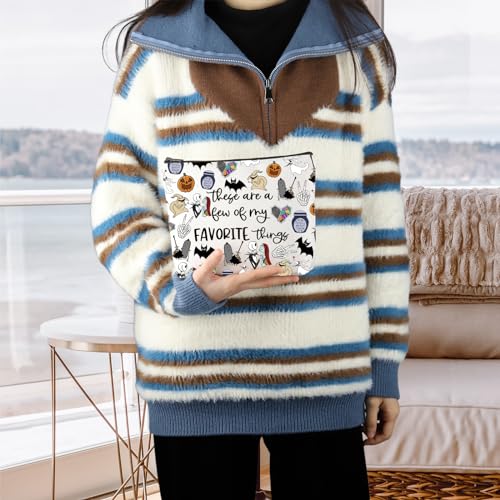 ENSIANTH Horror Movie Inspired Gift Zero Ghost Dog Makeup Bag Spooky Gift Skull Lover Travel Bag (Nightmare MU)