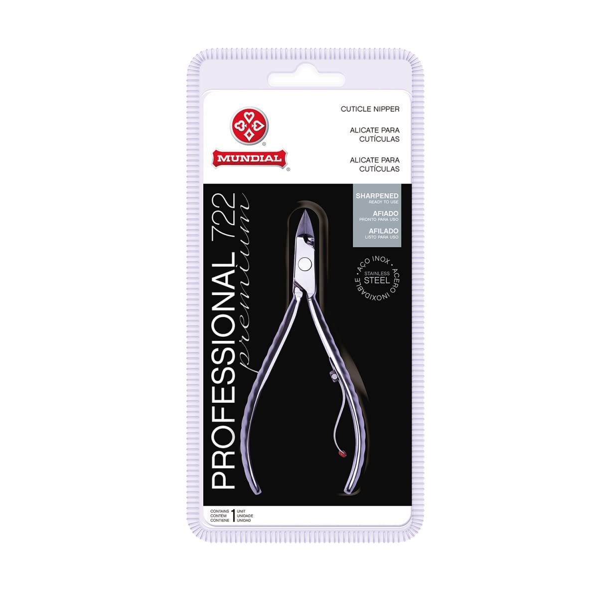 Mundial Prem Stainless Steel Cuticle Pliers, S/A, Silver, S/A, Silver