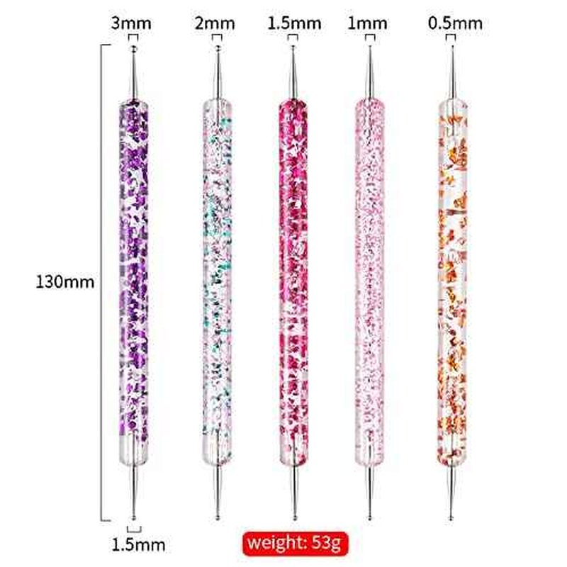 Nail Art Brushes Set, 20pcs Nail Design Painting Brushes, Professional Nail Art Design Brushes, Nail Fine Liner Brushes, Pink