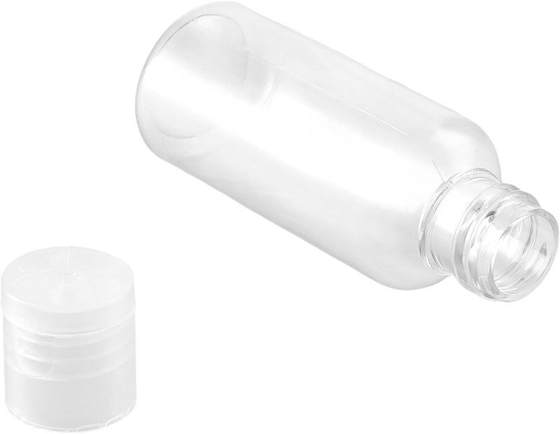 Clear Plastic Empty Travel Bottles - 100 Pack 1oz/30ml with Flip Cap | Refillable for Travel & Daily Use