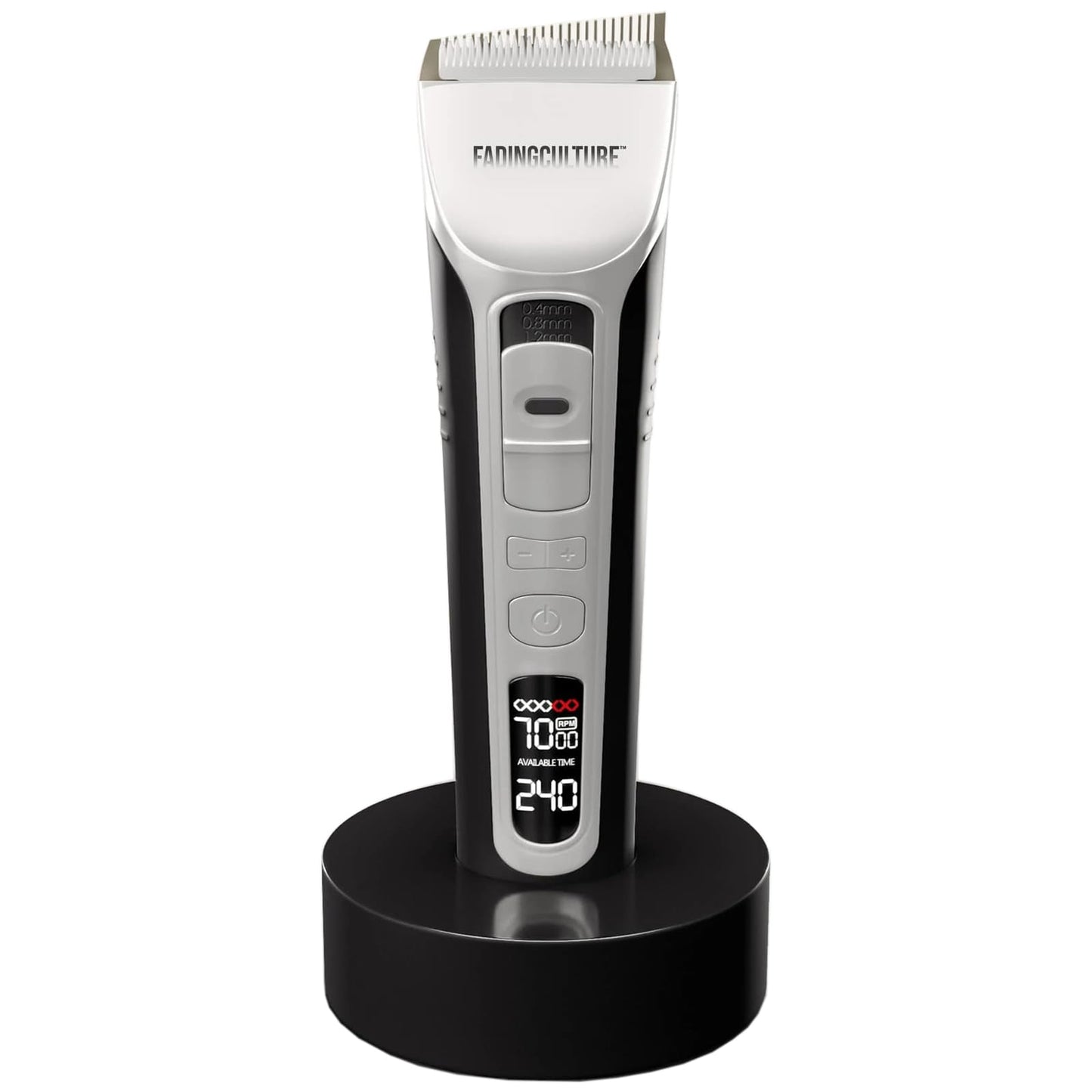 Fadify 2.0 Cordless Hair Clipper with Precision Guards, Hair Trimmer for Professional Home Use, Ceramic Blades, Rechargeable Battery & LED Display, Beard Trimmer, Eco-Friendly Design