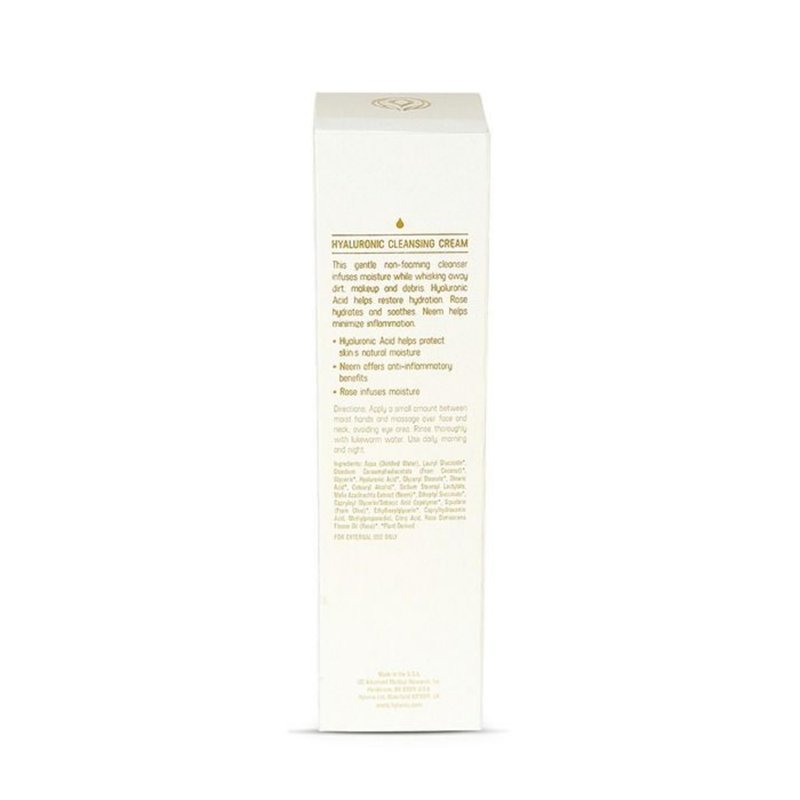 Hylunia Hyaluronic Cleansing Cream – Hydrating & Soothing Facial Cleanser with Hyaluronic Acid, Rose & Olive Oil Squalene – Gentle, Non-Drying, Vegan & Ayurvedic Skincare – 5.1 FL oz