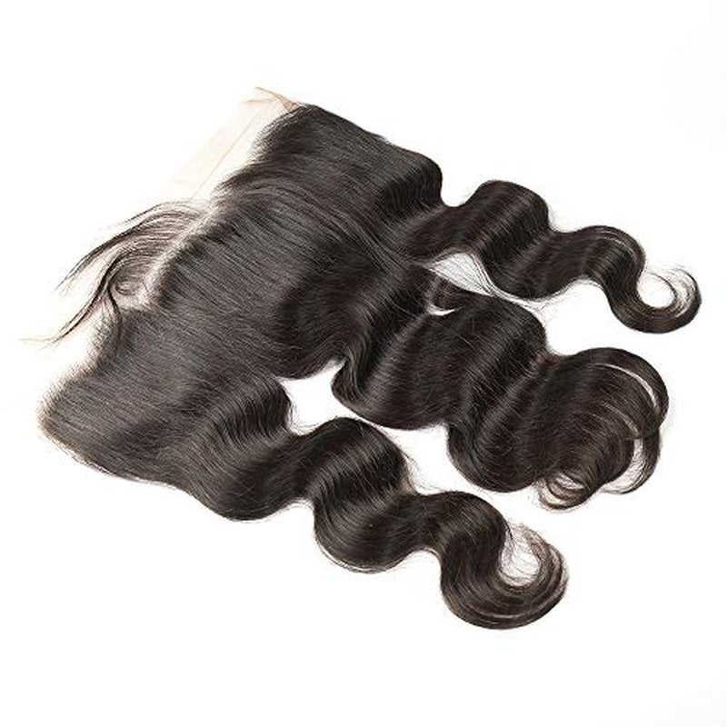 Body Wave Lace Frontal 13x4 Ear to Ear Lace Front Closure Brazilian Virgin Remy Human Hair with Baby Hair Body Wave Frontal Natural Black Color 16 inch