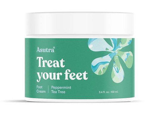ASUTRA Invigorating and Therapeutic Foot Soak + Pedicure Pumice Stone (Dead Sea Salt w/Tea Tree & Citrus Oils), 16 oz - Helps to Soften Calluses, Corns, and Cracked Feet
