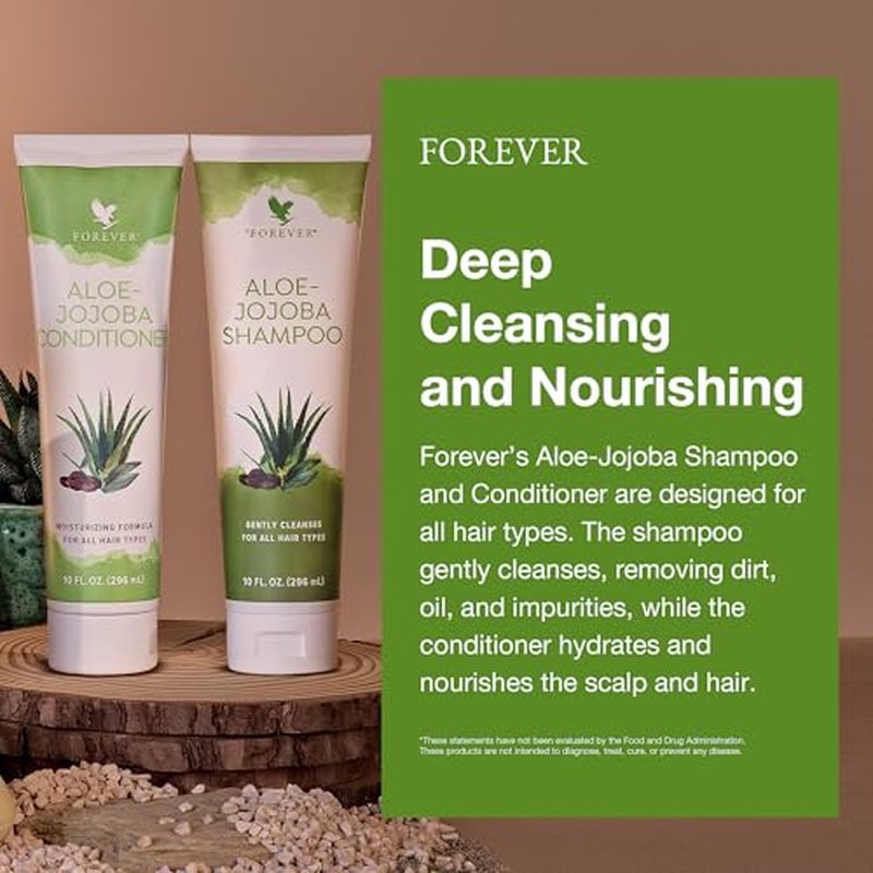 Forever Living - Aloe Jojoba Shampoo, Gentle Vegan and Gluten-Free Formula with Aloe Vera and Oil, Tropical Fruit Fragrance, Twin Pack