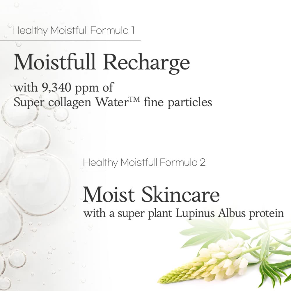 Moistfull Collagen Cleansing Foam - Gentle Face Wash with Super Collagen & Lupinus Albus Protein | 5.29 Ounce