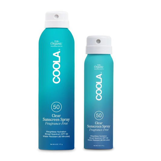 COOLA Organic Sunscreen SPF 50 - Vegan Sunblock Spray for Daily Skin Protection | Fragrance-Free, Dermatologist Tested