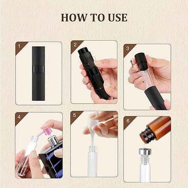 LISAPACK Perfume Travel Refillable Bottle - Atomizer Cologne Spray for Men Portable - Mini Sprayer Empty for Refill - Small Size 8ML Striped (Blue, Black, Gold)