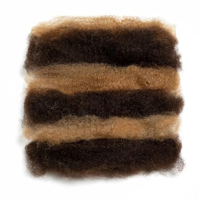 QVR Afro Kinkys Bulk Human Hair for Dreadlock Extensions Repair Locs, Hilight Color 16inch 50 Gram One Pack Mini Spring Twist Afro Kinky Human Hair for LocKs