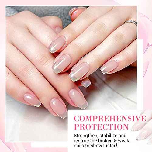 AZUREBEAUTY Nail Repair Kit Transparent Crystal for Broken Cracked Split Weak Nails, Ideal Solution Emergency Easy Quick Fix Dip Powder 28 g 1 Oz Quick-Drying Repair Glue 10 ml Nail File Nail Buffer