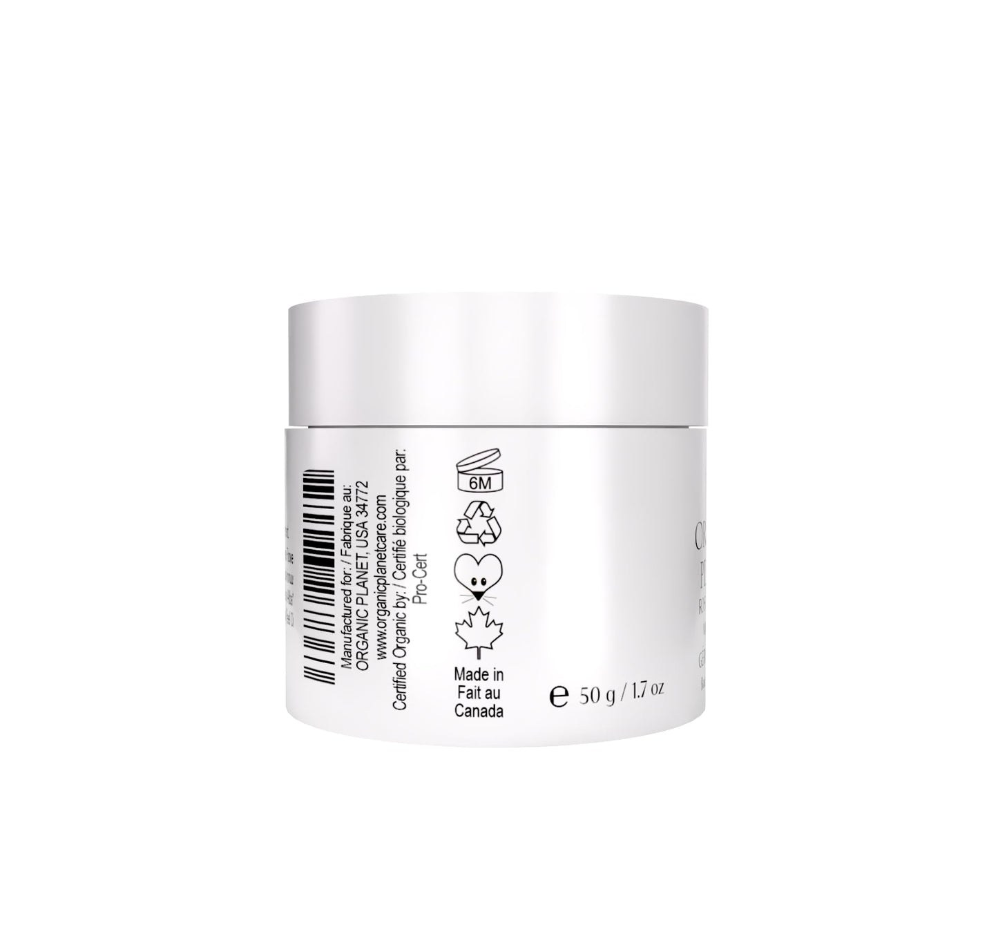 ORGANIC PLANET Rose Geranium Moisture Balm - USDA Certified Organic Face & Neck Cream - Deep Hydration, Fine Line Reduction & Anti-Aging Skin Care - 1.7 Fl Oz