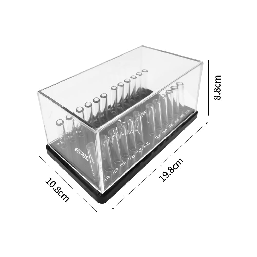 Dental Acrylic Archwire Organizer, YOUYA DENTAL Multi-functional Orthodontic Arch Wire Box Dental Resin Shelf Placement with Lid for Dental Clinic Arrange and Store Orthodontic Arch Wires Use (Square)