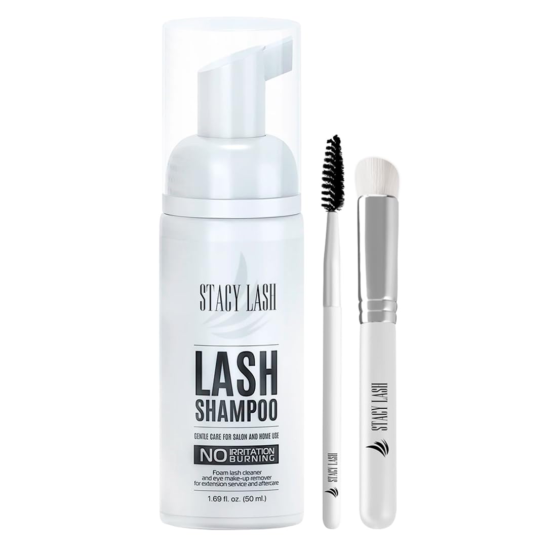 Eyelash Extension Shampoo & Primer Set - 50ml Shampoo | 40ml Foaming Cleanser | Paraben & Sulfate Free