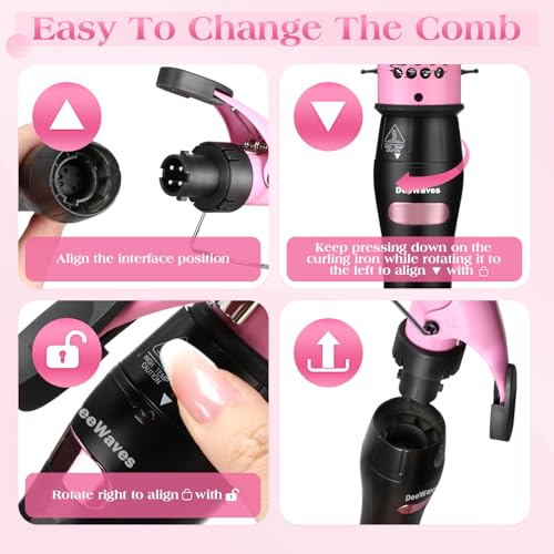 Upgraded Thermal Brush 1.5 Inch for Travel, Heated Round Brush for Blowout Look, Dual Voltage, LED Display, 7 Temp Setting, Detachable Heated,Tourmaline Ceramic