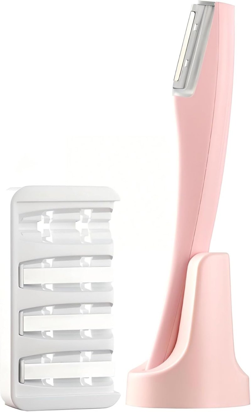 Sonic Dermaplaning Tool - Professional Electric Facial Razor & Peach Fuzz Remover | 3-Speed Exfoliation, LED Light, Auto-Shutoff, 4 Blades