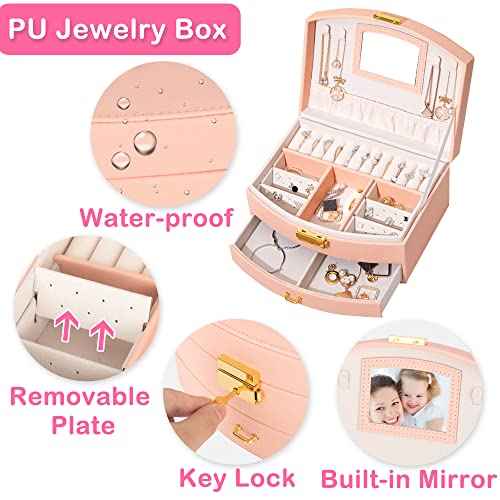 Hair Accessories for Girls£¬Teen Girl Gifts Including Jewelry Box/Hair Clips/Hair Barrettes/Hair Ties/Hair Bows£¬birthday gift for girls age 6 7 8-14£¨Cute Bear£©