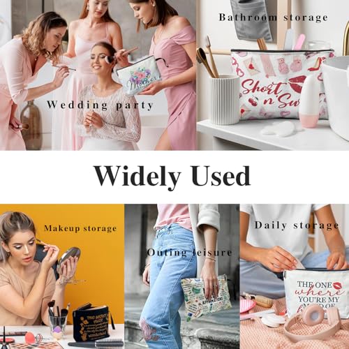 You Are Braver Stronger Funny Canvas Zipper Makeup Bag, Travel Accessories Storage Toiletries Bag, Beauty Beast Inspired Gifts, Gifts for Beauty Beast Movie Fans Daughter Sister Friend