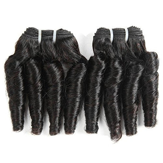 Molefi Brazilian Virgin Funmi Hair Bundles Burmese Curly Bundles Human Hair Short Curly Weave 9A Unprocessed Brazilian Human Hair Extensions 100g/pc Natural Color (10 12inch 100g/pc)