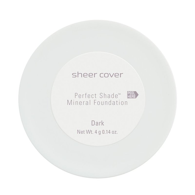 Sheer Cover – Flawless Face Kit – Perfect Shade Mineral Foundation – Conceal & Brighten Highlight Trio – with FREE Foundation Brush and Concealer Brush – Dark Shade – 4 Pieces