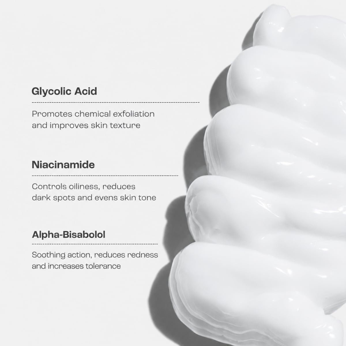 Creamy Skincare 10% Glycolic Moisturizer, Exfoliating Face Cream with Glycolic Acid, Niacinamide, and Hypskin, Nourishing, and Hydrating Cream, 1 fl oz/30mL