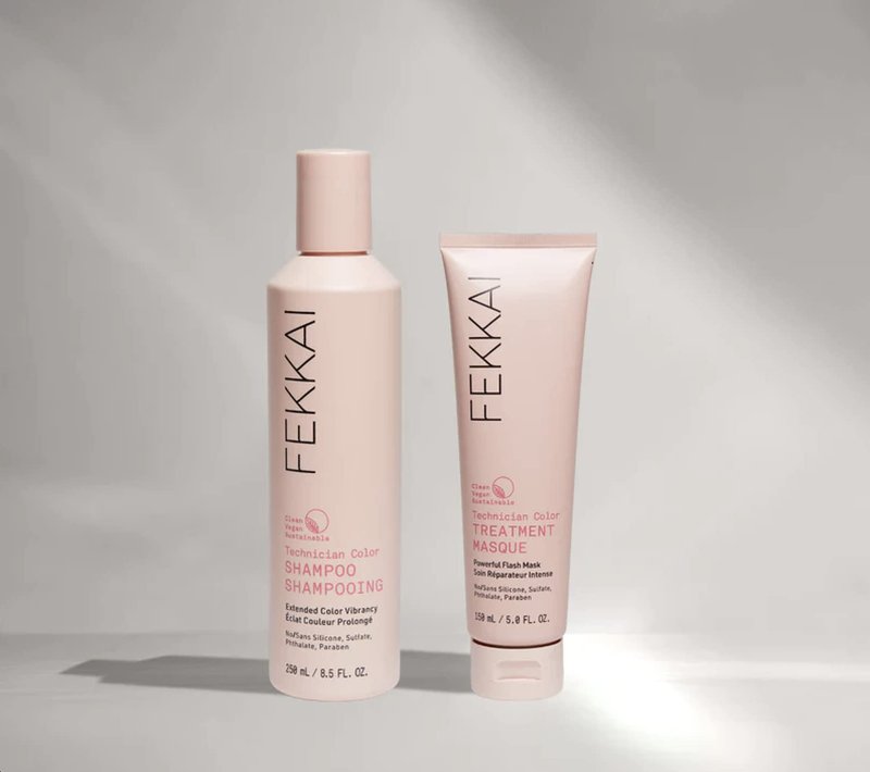 Fekkai Technician Color Shampoo (8.5 oz) + Flash Mask (5 oz) - Extends Vibrancy of Color-Treated Hair - Free of Sulfates, Parabens, Phthalates - Vegan, Cruelty-Free
