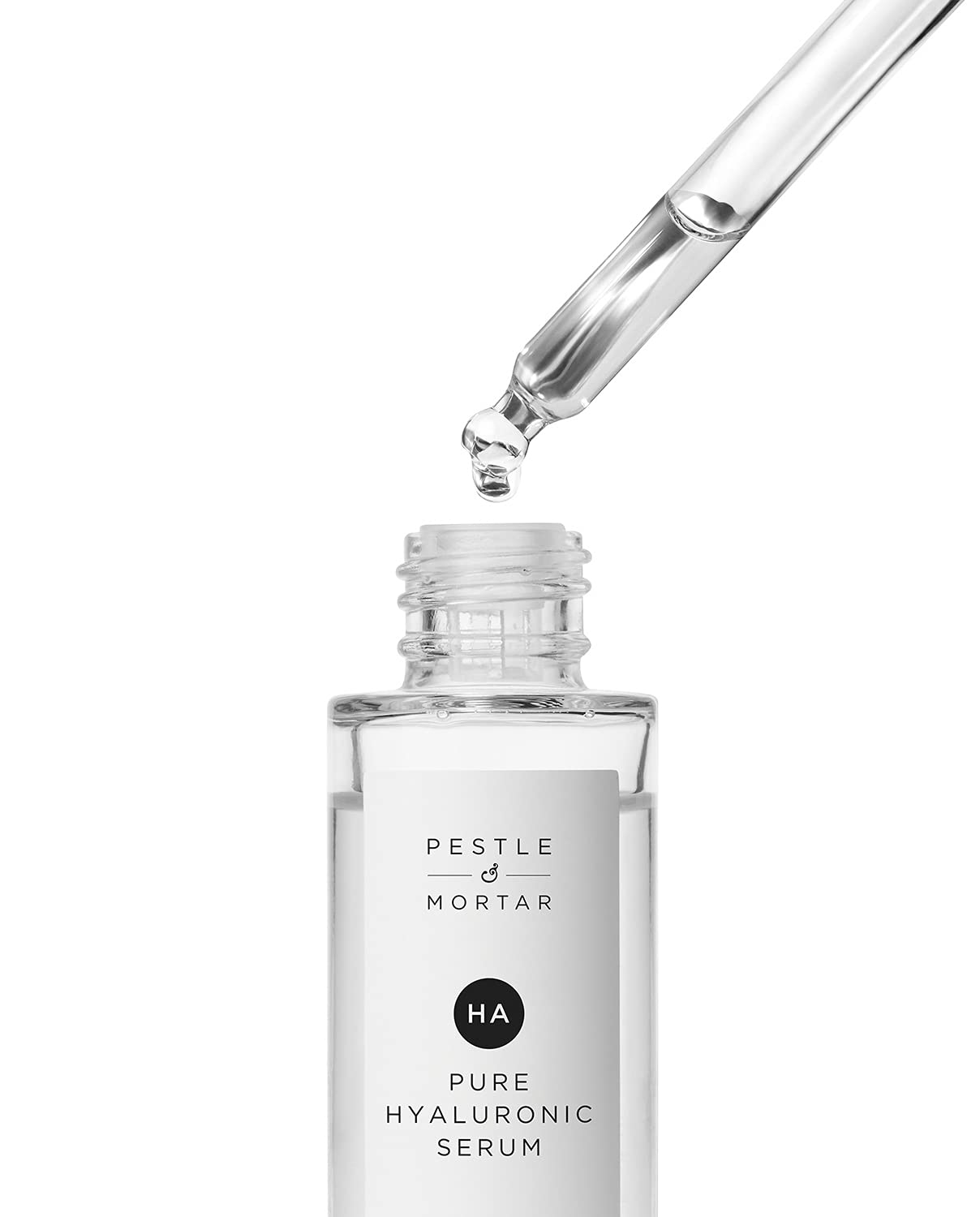 Pestle & Mortar 2% Pure Hyaluronic Acid Serum for Face, with Vitamin B5, Anti-Ageing, Hydrating Facial Moisturizer – Deep Hydration and Fragrance Free 30ml/1 oz