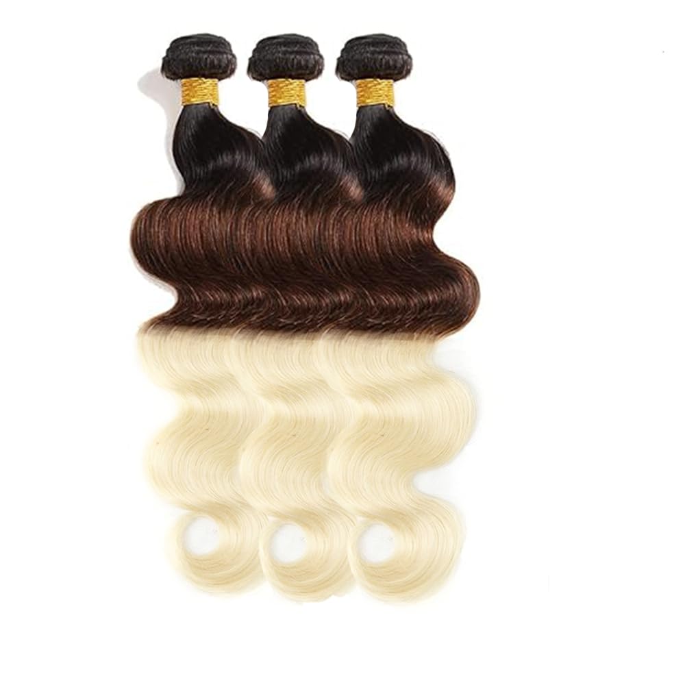 20 22 24 Inch Ombre Bundles Human Hair Body Wave Bundle T1B/4/613 Blonde 3 Bundles 300g/Pack Unprocessed Brazilian Virgin Hairs Double Weft Weaves Hair Extensions