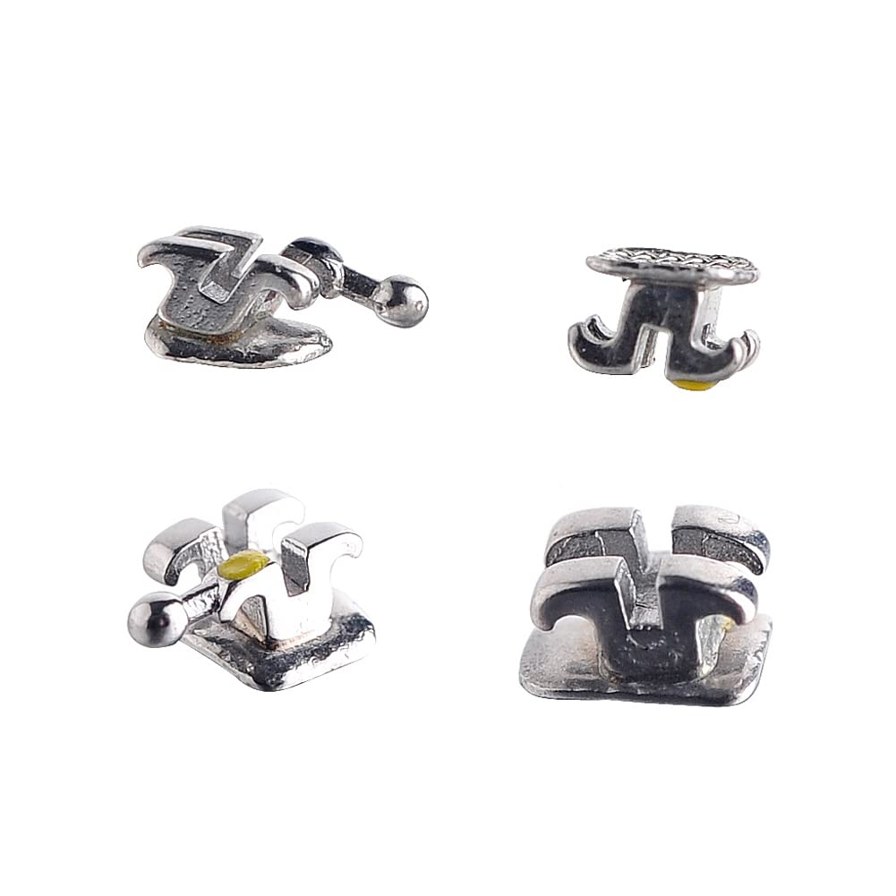 Dental Orthodontic Brackets - Mini Metal Tooth Braces with Hooks | 5 Packs Roth 022 3