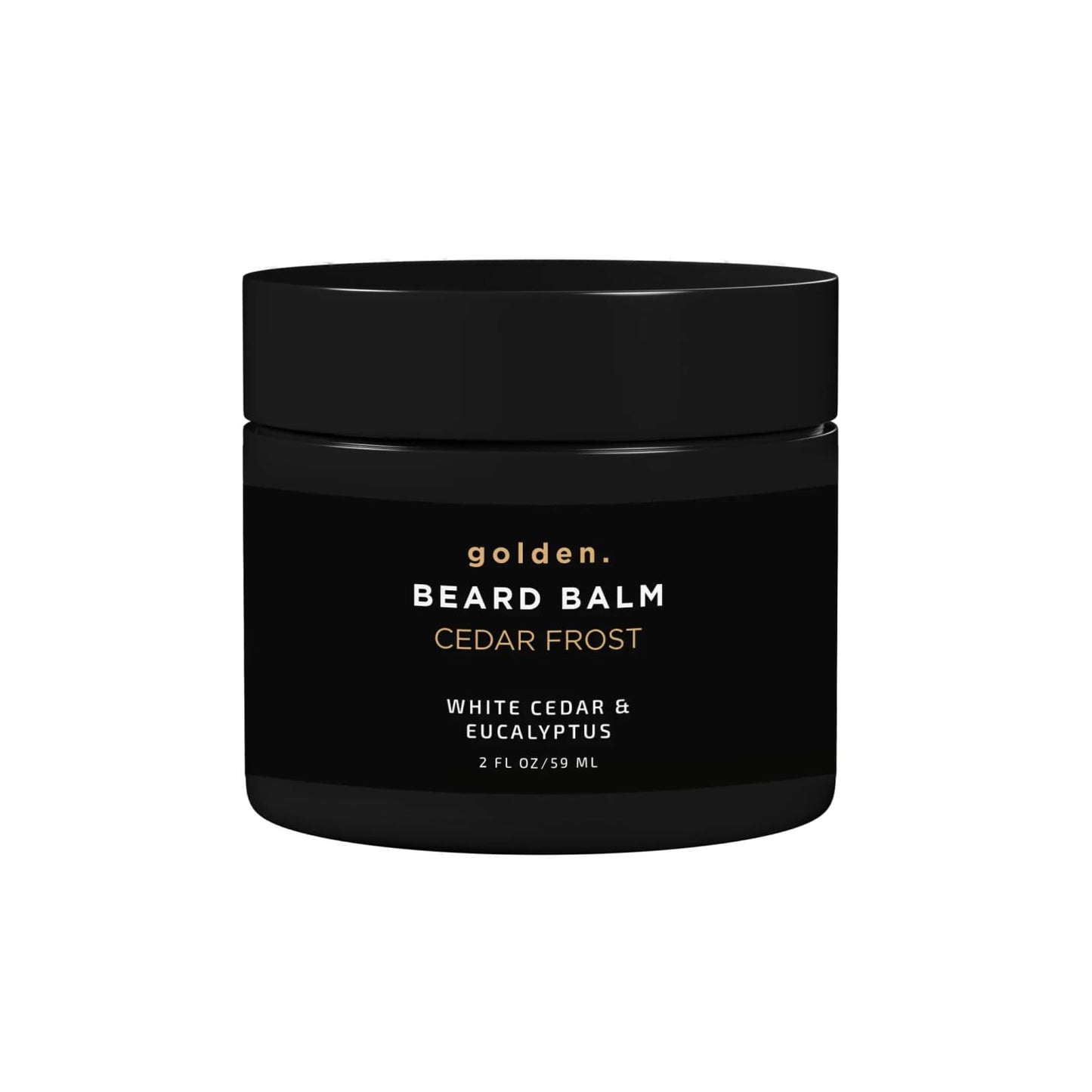 Golden Grooming Beard Balm - Tames Flyaways & Promotes Thicker Growth - Natural Styling Wax with Shea & Mango Butter - Relieves Beard Itch & Dandruff - Cedar Frost, 2oz