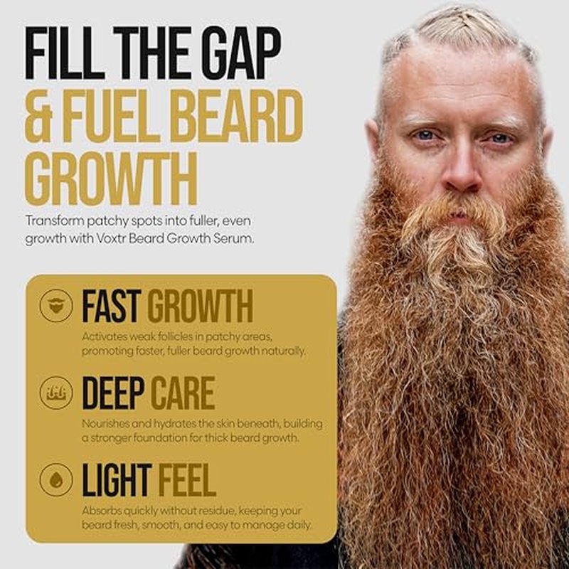 The Beard Struggle Voxtr Beard Growth Serum with Follicle Acceleration Matrix - Beard Serum, 1.69 Fl. Oz. US