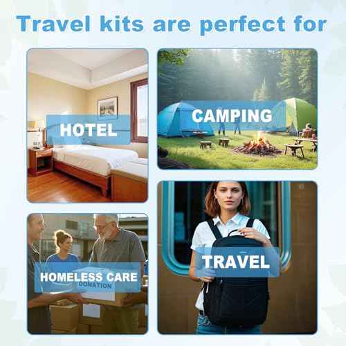 twoworld Hygiene Kits for Homeless in Bulk,Homeless Care Package Basic Toiletry Set Travel Toiletry Bulk for Men Women Charity Air Bnb Charity 20