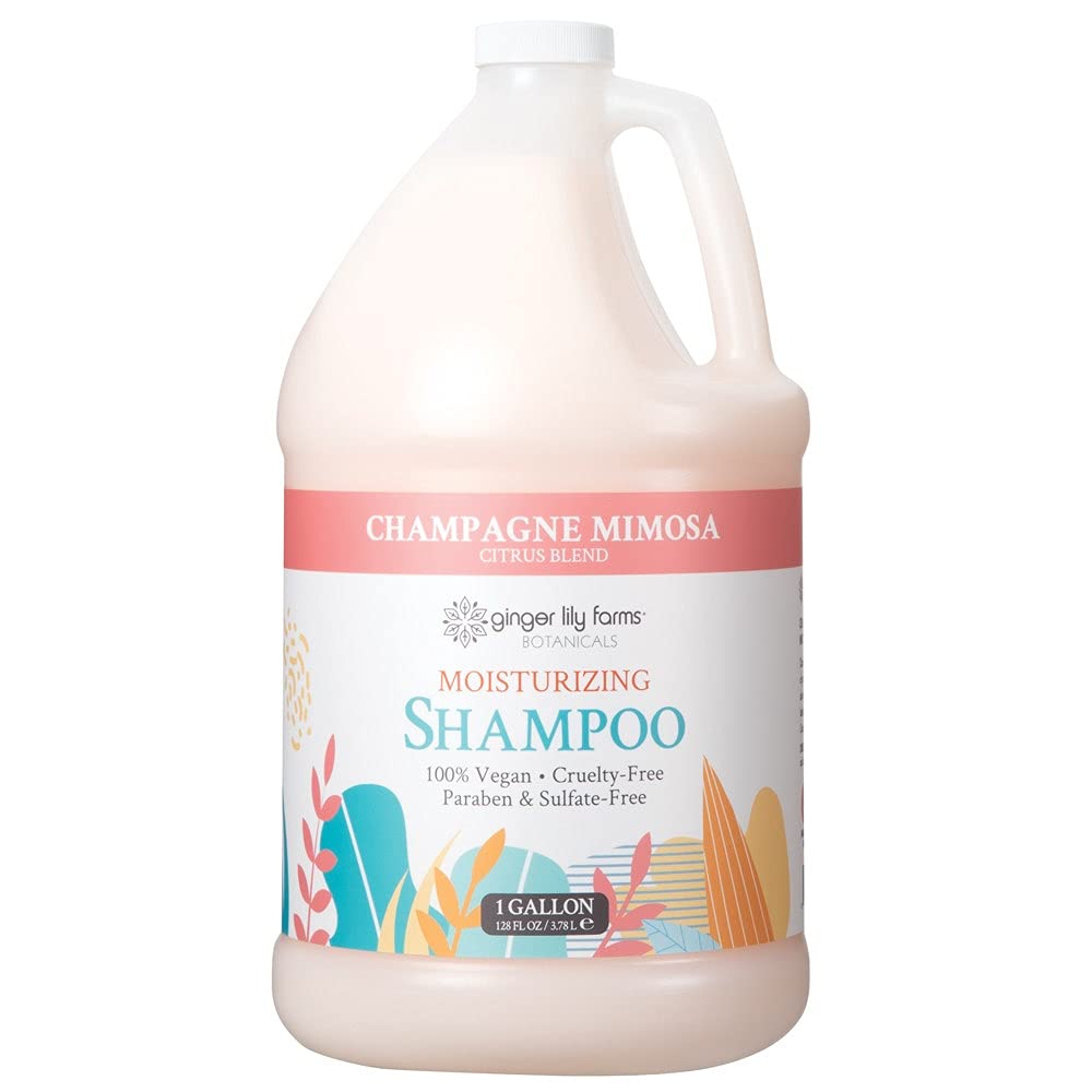 Ginger Lily Farms Moisturizing Shampoo - Vegan Citrus Blend | 1 Gallon Refill for All Hair Types