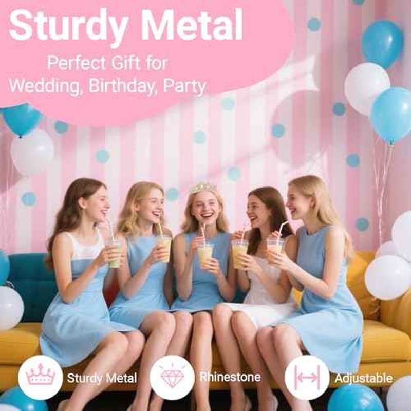Tiara Crown for Women, Headband Hair Accessories for Birthday Wedding Party Costume