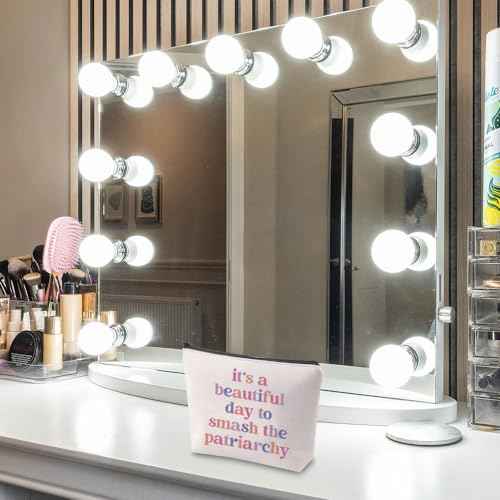 TGBJE Feminist Gift Feminism Girl Power Makeup Bag Equality Gift It's A Beautiful Day To Smash The Patriarchy Zipper Pouch (Smash Patriarchy bag)