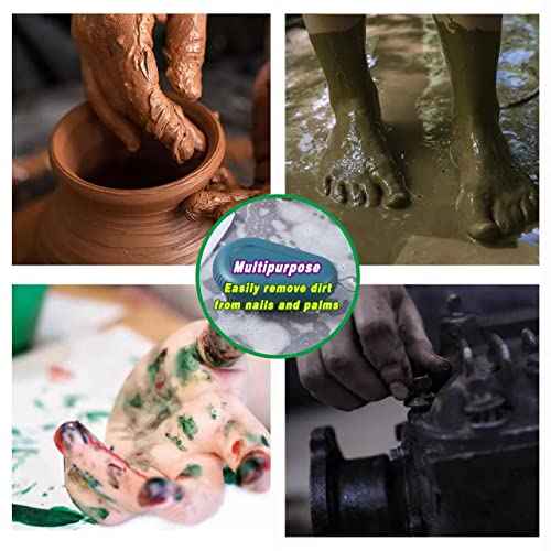 VWMYQ Heavy Duty Fingernail Scrub Brush, Durable Stiff Bristles Hand and Nail Cleaning Brush for Men & Mechanics (Hand Wash Brush - Grey)