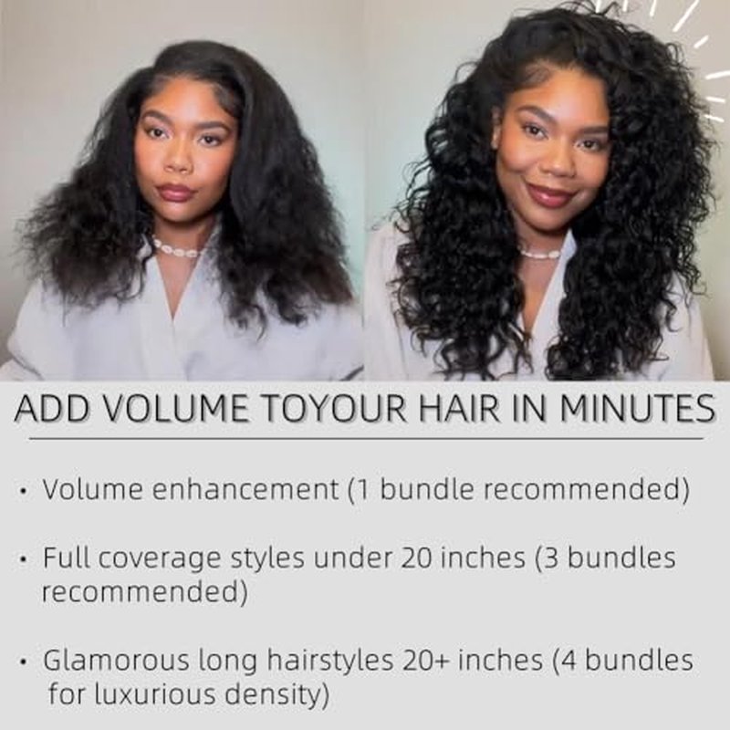Water Wave Human Hair Bundle 26 Inch 12A Double Silky Soft Weft Curly Bundles Wet And Wavy Braidable Brazilian Hair For Women As Extensions