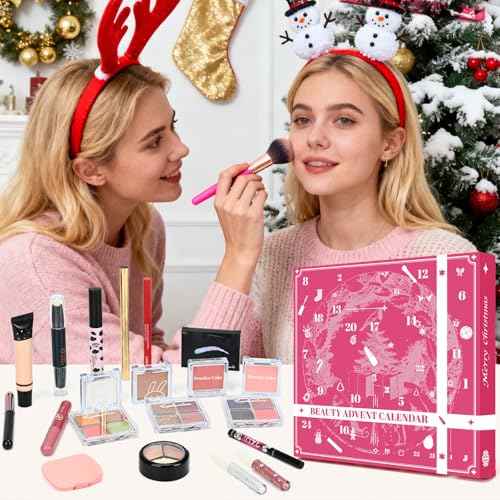 Makeup Advent Calendar 2025 for Teen Girls & Women£¬24 Days Christmas Countdown Calendar Makeup Gift Set, 2025 Xmas Gift Surprise Box Calendar Full Beauty Kit