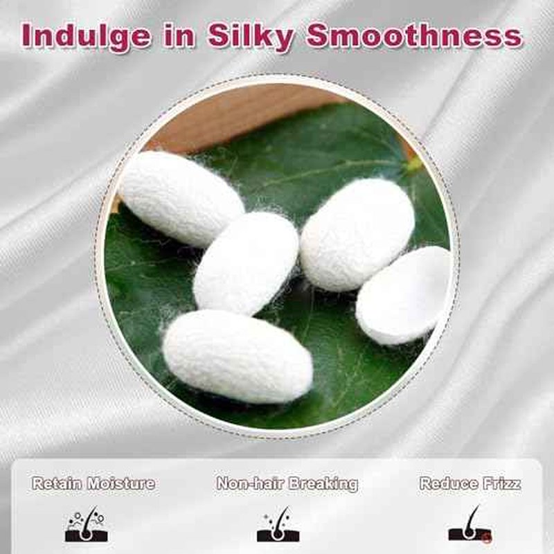 8Pcs Mulberry Silk Scrunchies & Hair Ties - No Crease Skinny Scrunchies Elastic Set for Women All Hair Types, Reduces Breakage