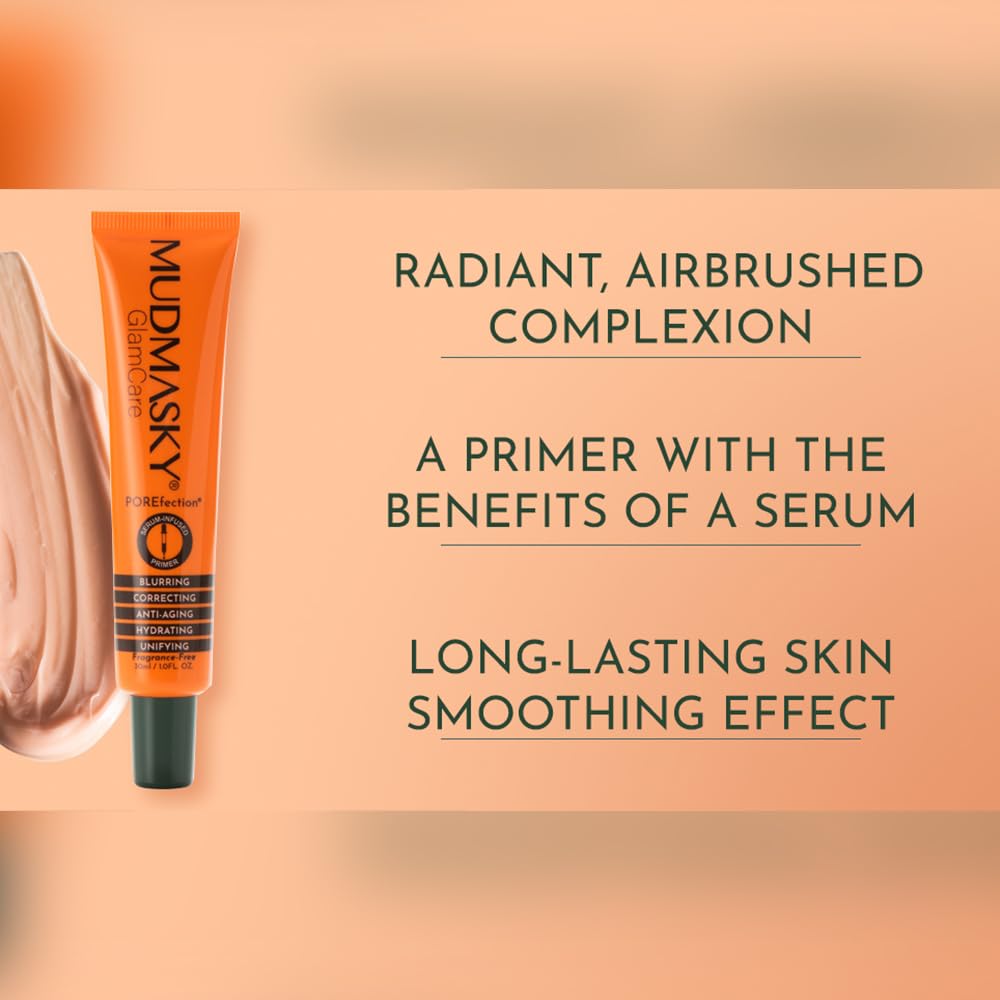 Mudmasky POREfection Serum-Infused Primer - Hydrating Makeup Base for Flawless Skin - 30ml - Made in France