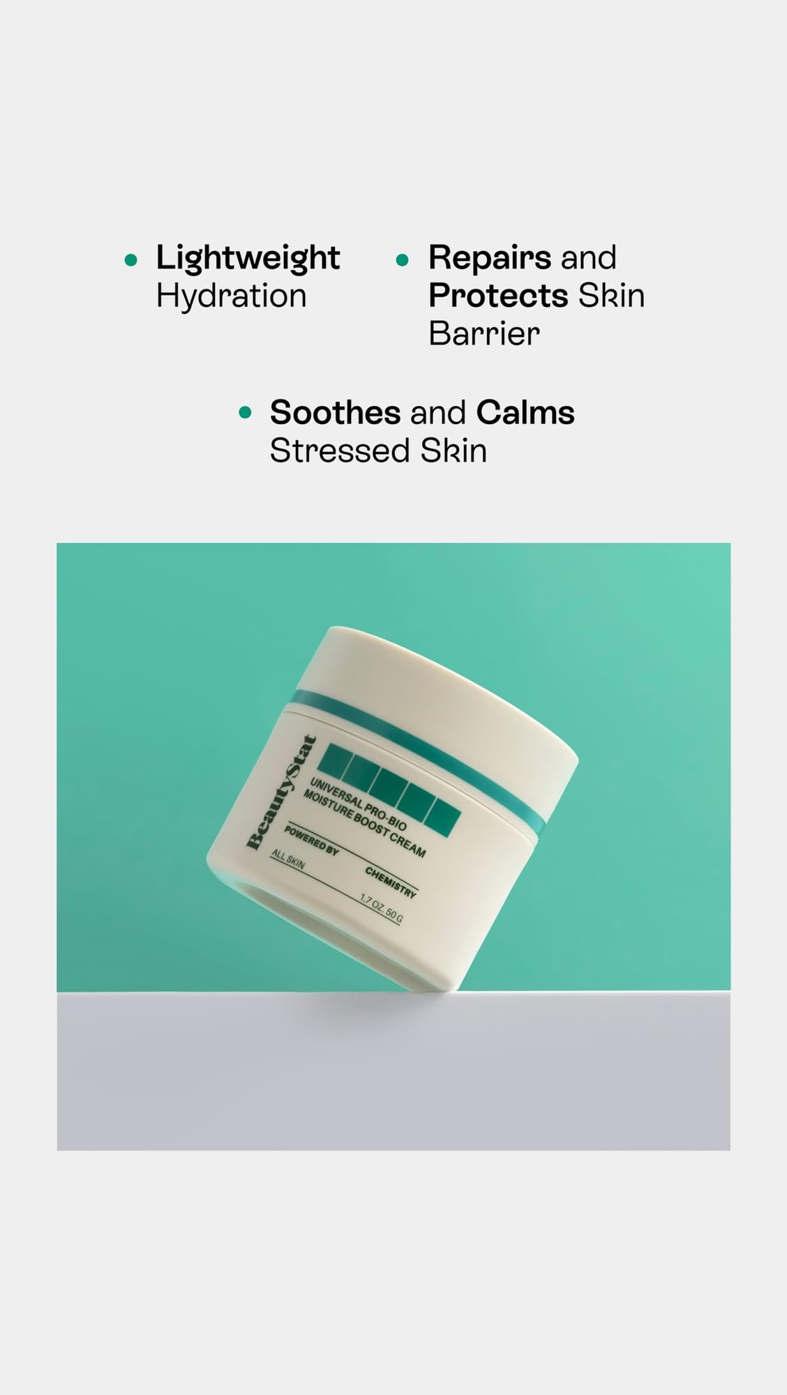 BeautyStat Cosmetics Women's Universal Pro-Bio Moisture Boost Cream, 1.7 Ounce