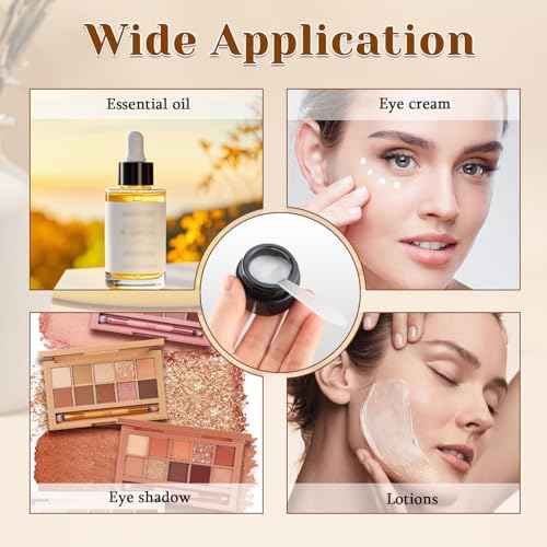 24 Pack 5g Amber Glass Cream Jars Round Cosmetic Vials Pot Refillable Makeup Bottle Containers with Lids&Inner Liners for Lotion Cream Ointments Lip Balm Eyeshadow Slime