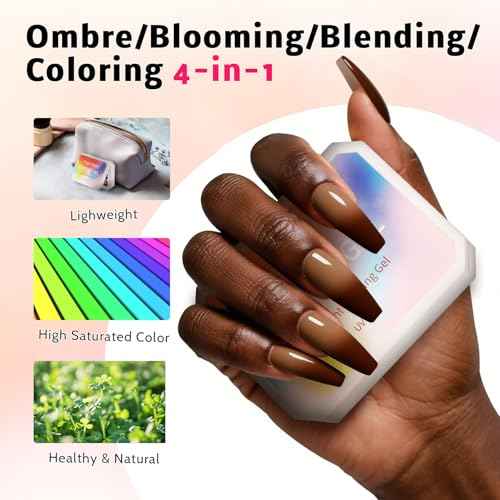 Sponge Pat Paint Nail Gel & Tools Kit, 9 Colors Ombre Nails Gradient Gel Nail Blush Blooming Aura Nails Drawing Stripper Floral Painting Nail Art, No Wipe, UV/LED Curing (9 Colors Set F)