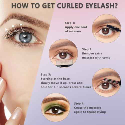 Heated Eyelash Curler - Eyelash Curlers Heated 4 Temperature Modes| Rechargeable Electric Eyelash Curler Pro| Heated Lash Curler for Women with Eyelash Comb Heat up in 8s Anti-Burn Design (Black A)