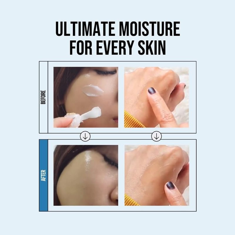 JUMISO Waterfull Hyaluronic Cream - Deep Hydrating Korean Face Moisturizer with 3-Complex Hyaluronic Acid | Vegan, Fragrance-Free, 3.38 oz.