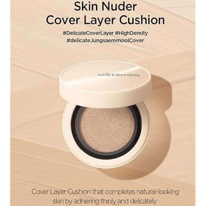 [JUNGSAEMMOOL OFFICIAL] Skin Nuder Cover Layer Cushion 23 (Medium) | Refill Included | Delicate Cover | All-day Lasting | Makeup Artist Brand