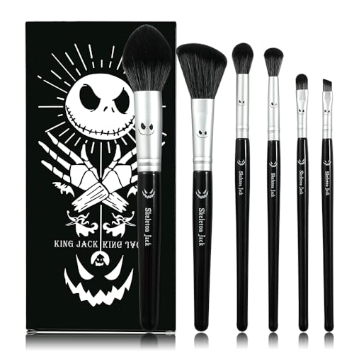 6 PCS The nightnnare before Chrismas Gifts with Box The nightnnare before Chrismas Makeup Brushes Eyeshadow Brushes Halloween Make Up Kit