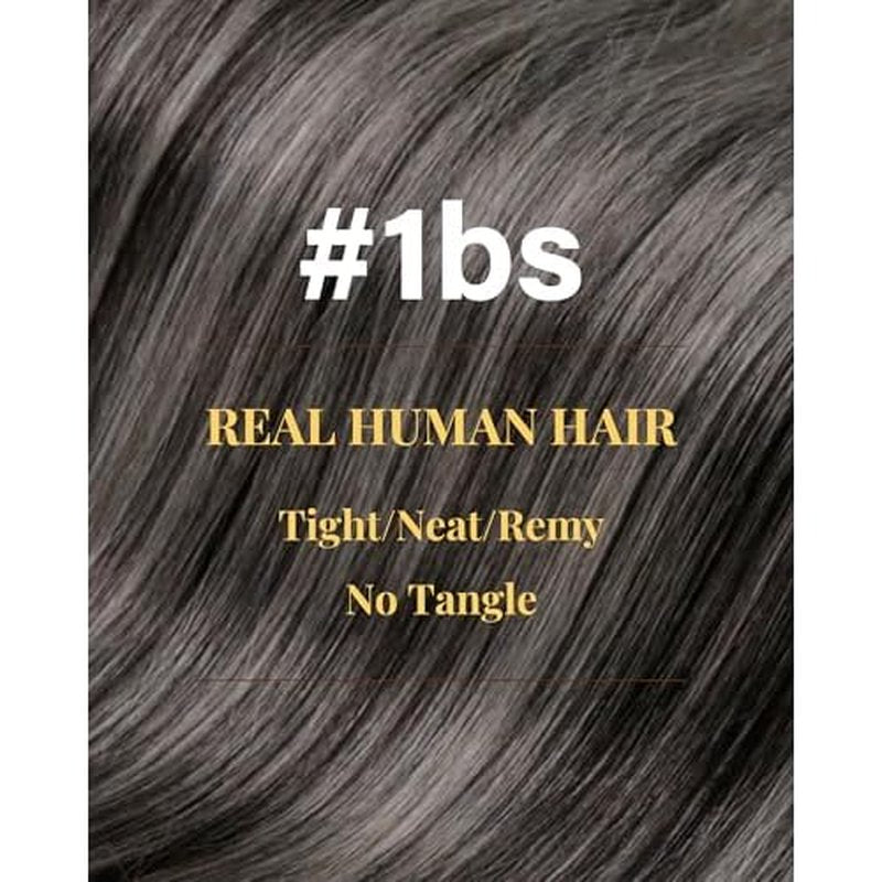 Hetto Ktip Human Hair Extensions Balayage K Tips Hair Extensons Real Human Hair Black to Silver Grey U Tip Hair Extensions Straight 14 Inch 50G 50S